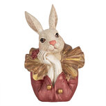 Clayre & Eef | Decoratie konijn Beige Roze 11x11x17 cm | 6PR4115 Clayre & Eef | Decoratie konijn Beige Roze 11x11x17 cm | 6PR4115