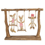 Clayre & Eef | Decoratie Konijn Bruin Roze, Beige 26x6x20 cm | 6PR5010 Clayre & Eef | Decoratie Konijn Bruin Roze, Beige 26x6x20 cm | 6PR5010