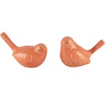 Dekoratief | Vogeltje, peach/goud, porselein, 10x5x7cm, set van 2 stuks | A240004 Dekoratief | Vogeltje, peach/goud, porselein, 10x5x7cm, set van 2 stuks | A240004