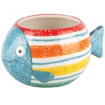 Dekoratief | Bloempot vis, multicolor, keramiek, 19x16x11cm | A240051