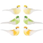 Dekoratief | Clip m/vogeltje, geel/groen/oranje, PVC, 10x4x5cm, set van 3 stuks | A240188 Dekoratief | Clip m/vogeltje, geel/groen/oranje, PVC, 10x4x5cm, set van 3 stuks | A240188