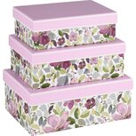 Dekoratief | Set 3 dozen rechthoek 'Spring Blossoms', karton, 26x18x10cm | A240203 Dekoratief | Set 3 dozen rechthoek 'Spring Blossoms', karton, 26x18x10cm | A240203