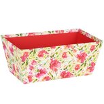 Dekoratief | Bakje 'Flowers Lush', karton, 24x14x10cm | A240217