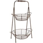 Dekoratief | Pi?ce-mont?e m/2 manden, metaal, 34x27x52cm | A240289 Dekoratief | Pi?ce-mont?e m/2 manden, metaal, 34x27x52cm | A240289