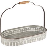 Dekoratief | Schaal m/oor, grijs, metaal, 37x22x28cm | A240290