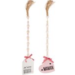 Dekoratief | Hanger 'Je t'aime Maman', hout, 8x8x30cm | A240514