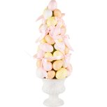 Dekoratief | Kegel vormboom op voet m/eieren, geel/oranje/roze, PVC, 14x14x38cm | A240568 Dekoratief | Kegel vormboom op voet m/eieren, geel/oranje/roze, PVC, 14x14x38cm | A240568