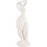 Dekoratief | Deco dame staand, wit, cement, 8x7x21cm | A240776