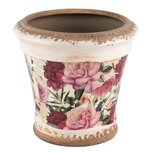 Dekoratief | Bloempot 'Romantic Flowers', keramiek, 13x13x13cm | A240843