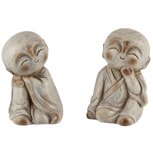 Dekoratief | Boedha zittend, grijs, keramiek, 7x7x11cm, set van 2 stuks | A240960 Dekoratief | Boedha zittend, grijs, keramiek, 7x7x11cm, set van 2 stuks | A240960