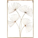Dekoratief | Wanddeco 'Dandelion', goud, metaal, 42x1x61cm | A240982 Dekoratief | Wanddeco 'Dandelion', goud, metaal, 42x1x61cm | A240982