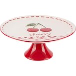 Dekoratief | Taartschotel m/kersen, wit/rood, keramiek, 27x11cm | A240089 Dekoratief | Taartschotel m/kersen, wit/rood, keramiek, 27x11cm | A240089