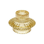 Dekoratief | Kaarsenhouder, goud, glas, 8x8x6cm | A244044