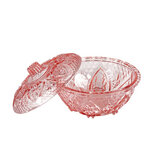 Dekoratief | Bonbonni?re, roze/transparant, glas, 13x13x9cm | A244034 Dekoratief | Bonbonni?re, roze/transparant, glas, 13x13x9cm | A244034