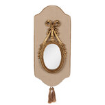 Clayre & Eef   | Wandspiegel Beige Goudkleurig 20x2x44 cm | 62S292