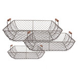 Clayre & Eef | Manden Bruin (set van 3) 40x34x15 / 36x30x14 / 32x26x13 cm | 6Y5522 Clayre & Eef | Manden Bruin (set van 3) 40x34x15 / 36x30x14 / 32x26x13 cm | 6Y5522