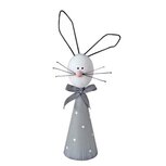 Clayre & Eef   | Decoratie Beeld Konijn Grijs Wit 21x11x48 cm | 6Y5593