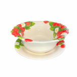 Aardbeien-test groot Ø 28 cm schaal wit rood groen | TR15 | Piccobella Italiaans Servies Aardbeien-test groot Ø 28 cm schaal wit rood groen | TR15 | Piccobella Italiaans Servies