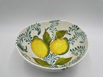 Organische schaal met citroenen groen Arabesk L 23 x 10 cm | EWFR202 | Piccobella Italiaans servies Organische schaal met citroenen groen Arabesk L 23 x 10 cm | EWFR202 | Piccobella Italiaans servies