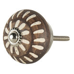 Clayre & Eef | Deurknop Bruin Ø 4x3 cm / S3 cm / S3 cm | 64791 Clayre & Eef | Deurknop Bruin Ø 4x3 cm / S3 cm / S3 cm | 64791