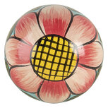 Clayre & Eef | Deurknop Rood Roze ø 3x7 cm | 64800 Clayre & Eef | Deurknop Rood Roze ø 3x7 cm | 64800