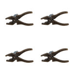 Clayre & Eef | Deurknop Set van 4 Knijptang Bruin 6x3x3 cm / S3 cm | 64882 Clayre & Eef | Deurknop Set van 4 Knijptang Bruin 6x3x3 cm / S3 cm | 64882