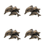Clayre & Eef | Deurknop Set van 4 Dolfijn Bruin 6x4x4 cm / S3 cm | 64897 Clayre & Eef | Deurknop Set van 4 Dolfijn Bruin 6x4x4 cm / S3 cm | 64897