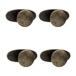 Clayre & Eef | Deurknop Set van 4 Bruin 3x3x5 cm | 64899 Clayre & Eef | Deurknop Set van 4 Bruin 3x3x5 cm | 64899