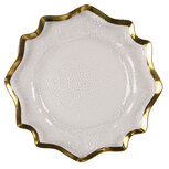 Clayre & Eef   | Onderbord Transparant, Goudkleurig ø 33x1 cm | 65238GO