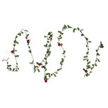 Clayre & Eef | Decoratie slinger kerst Groen Rood 300 cm | 65522 Clayre & Eef | Decoratie slinger kerst Groen Rood 300 cm | 65522