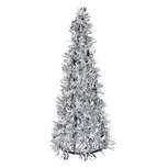 Clayre & Eef | Kerstdecoratie Kerstboom Zilverkleurig ø 18x46 cm | 65537L Clayre & Eef | Kerstdecoratie Kerstboom Zilverkleurig ø 18x46 cm | 65537L