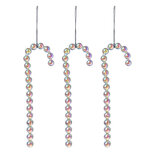 Clayre & Eef | Decoratie hanger Zuurstok (Set van 3) Zilverkleurig 4x1x14 cm | 65610 Clayre & Eef | Decoratie hanger Zuurstok (Set van 3) Zilverkleurig 4x1x14 cm | 65610