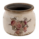 Clayre & Eef   | Bloempot Binnen Roze, Beige ø 10x9 cm | 6CE1419S
