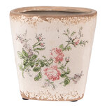 Clayre & Eef   | Bloempot Binnen Roze Beige 13x13x12 cm | 6CE1540S