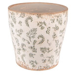 Clayre & Eef   | Bloempot Binnen Groen, Beige ø 17x16 cm | 6CE1545L