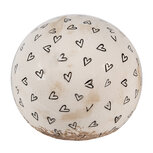 Clayre & Eef   | Decoratie Beeld Bal Beige Zwart ø 12x12 cm | 6CE1657