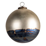 Clayre & Eef | Kerstbal XL Goudkleurig, Zwart ø 17x17 cm | 6GL3117 Clayre & Eef | Kerstbal XL Goudkleurig, Zwart ø 17x17 cm | 6GL3117