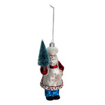 Clayre & Eef | Decoratie Hanger Kerstman Rood, Blauw 9x5x16 cm | 6GL3326 Clayre & Eef | Decoratie Hanger Kerstman Rood, Blauw 9x5x16 cm | 6GL3326