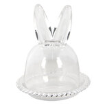 Clayre & Eef   | Stolp Konijn Transparant ø 14x16 cm | 6GL3376