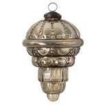 Clayre & Eef | Kerstbal Zilverkleurig ø 8x13 cm | 6GL3652 Clayre & Eef | Kerstbal Zilverkleurig ø 8x13 cm | 6GL3652