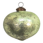 Clayre & Eef | Kerstbal Groen, Bruin ø 10x9 cm | 6GL3663 Clayre & Eef | Kerstbal Groen, Bruin ø 10x9 cm | 6GL3663