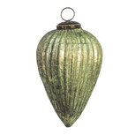 Clayre & Eef | Kerstbal XL Groen, Bruin ø 9x14 cm | 6GL3666 Clayre & Eef | Kerstbal XL Groen, Bruin ø 9x14 cm | 6GL3666