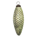 Clayre & Eef | Kerstbal Groen, Bruin 6x5x16 cm | 6GL3668 Clayre & Eef | Kerstbal Groen, Bruin 6x5x16 cm | 6GL3668