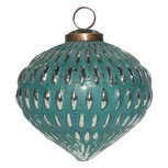 Clayre & Eef   | Kerstbal Groen ø 10x10 cm | 6GL3761