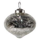 Clayre & Eef | Kerstbal Zilverkleurig ø 7x7 cm | 6GL3827 Clayre & Eef | Kerstbal Zilverkleurig ø 7x7 cm | 6GL3827