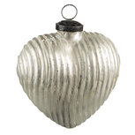 Clayre & Eef | Kerstbal Zilverkleurig 9x4x10 cm | 6GL3878 Clayre & Eef | Kerstbal Zilverkleurig 9x4x10 cm | 6GL3878