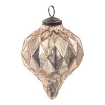 Clayre & Eef | Kerstbal Goudkleurig ø 9x12 cm | 6GL3893 Clayre & Eef | Kerstbal Goudkleurig ø 9x12 cm | 6GL3893