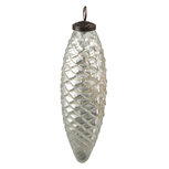 Clayre & Eef | Kerstbal Zilverkleurig ø 6x17 cm | 6GL3900 Clayre & Eef | Kerstbal Zilverkleurig ø 6x17 cm | 6GL3900