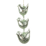 Clayre & Eef | Decoratie hanger vogels Groen 7x5x16 cm | 6GL4455 Clayre & Eef | Decoratie hanger vogels Groen 7x5x16 cm | 6GL4455