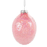 Clayre & Eef | Decoratie Hanger ei Roze ø 6x9 cm | 6GL4457 Clayre & Eef | Decoratie Hanger ei Roze ø 6x9 cm | 6GL4457